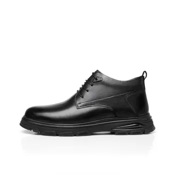 Strongman 3515 Men's Winter Warm Cotton Leather Shoes Dress Shoes Full Wool