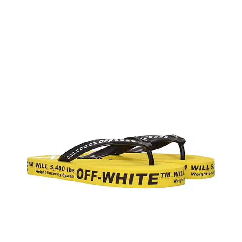 OFF-WHITE Slip-Resistant Flip Flops Men's Yellow-2