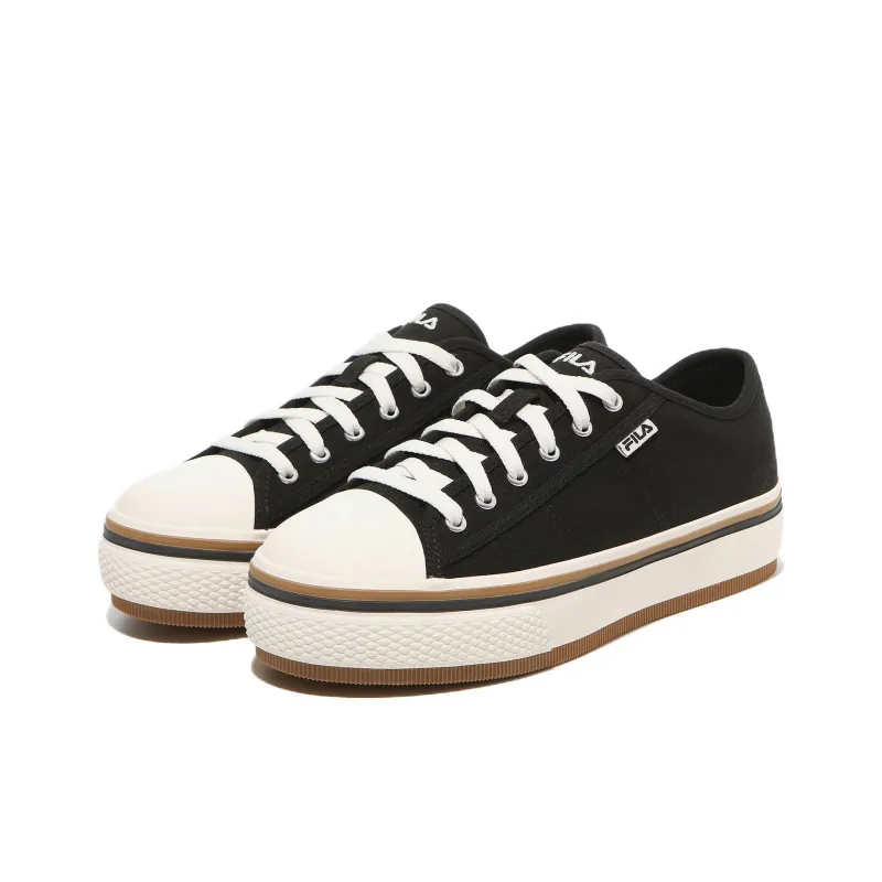 FILA Scanline V2 Abrasion Resistant Low Top Skateboard Shoes Unisex Black Korean Style-2