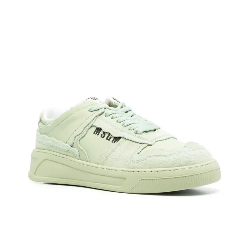 MSGM Wear-Resistant Low-Top Skateboard Shoes Men's Mint Green-1