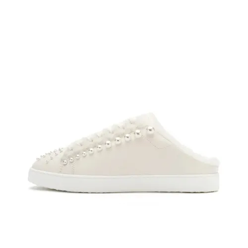 Stuart Weitzman/SW Wrap-toe Slippers Women's Ecru