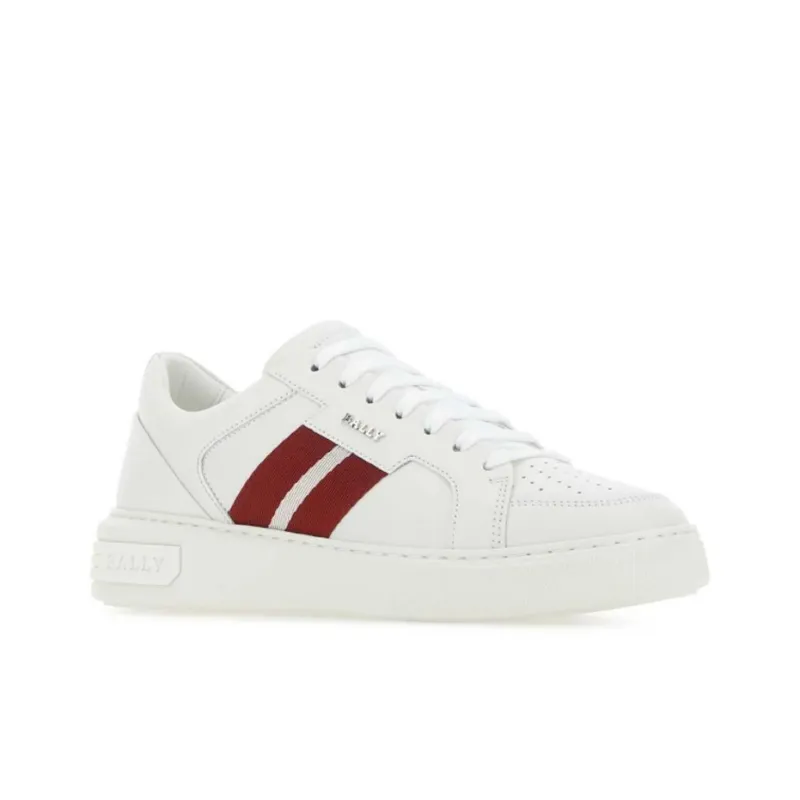 BALLY Low Top Stylish Skateboarding Shoes Men's White-2