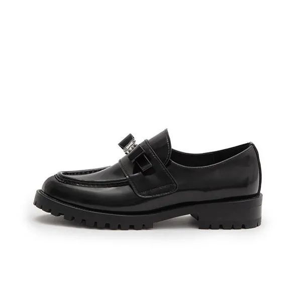 HERLIAN Loafers Low Heel Women's Black-0