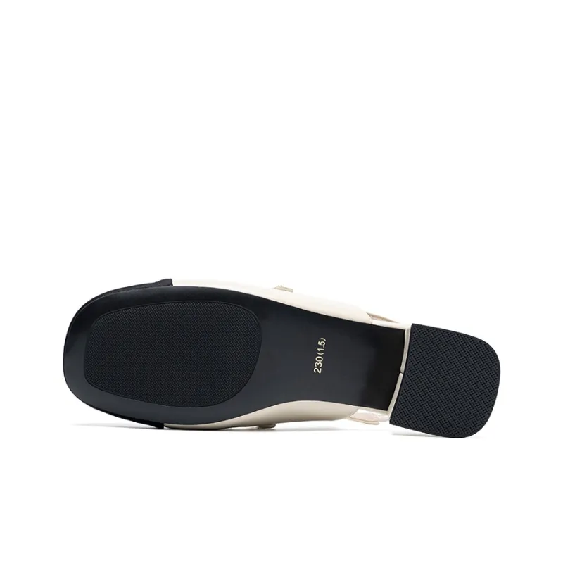 ZHR Wrap up Sandals Casual Single Shoes 3cm Women's Beige Black-5