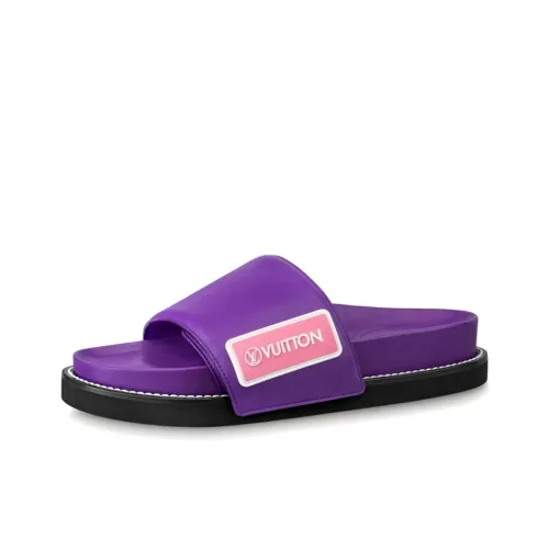 LOUIS VUITTON Fashionable Slippers Women's Purple