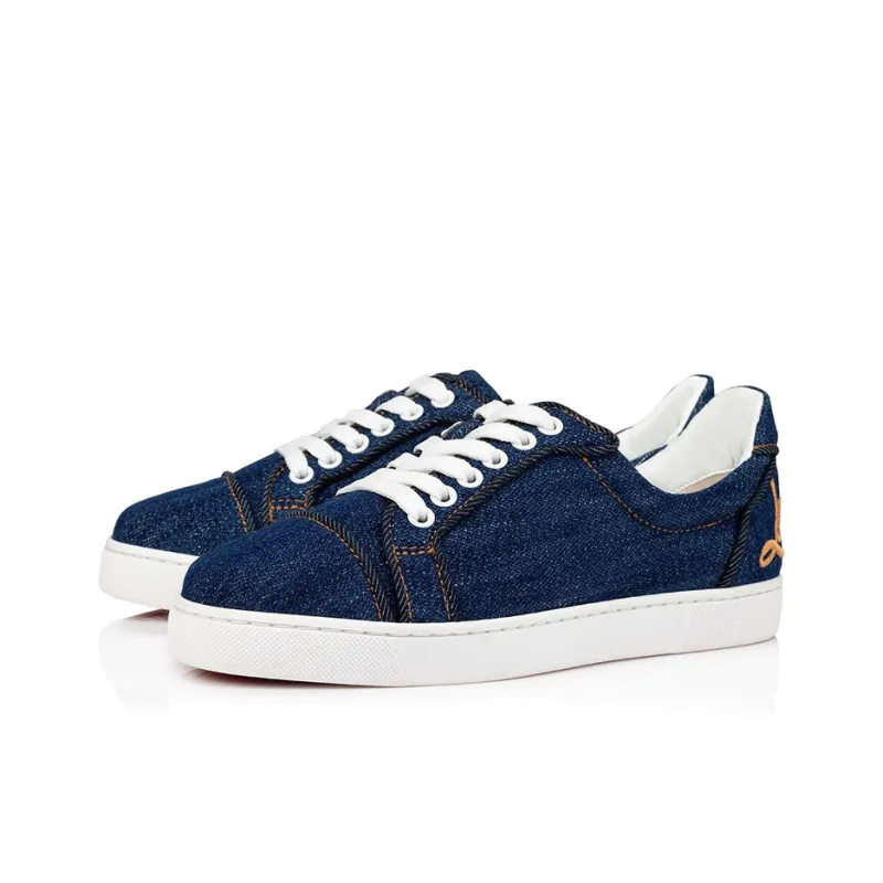 CL LUBOTING Elo Loubi Orlato Low Top Stylish Skateboarding Shoes Women's Blue-1