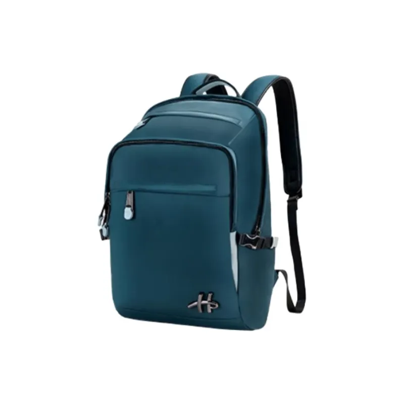 Hush Puppies Cow Leather Backpack Large Size Men's Blue-1