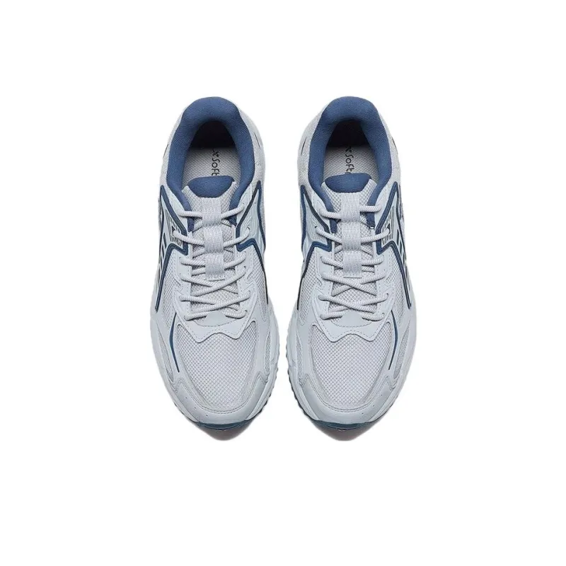 XTEP Cushioned Anti Slip And Wear Resistant Lightweight Low Top Running Shoes Men's Gray Blue-2