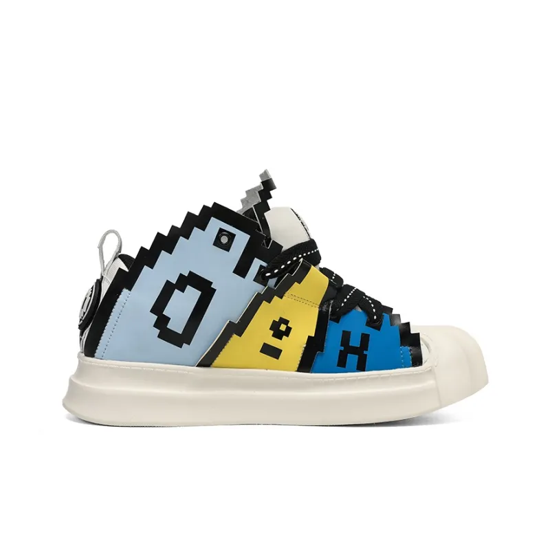 HeeDimensional Slip-Resistant Cushioning Height Increasing Skateboard Shoes Unisex Mismatched-1
