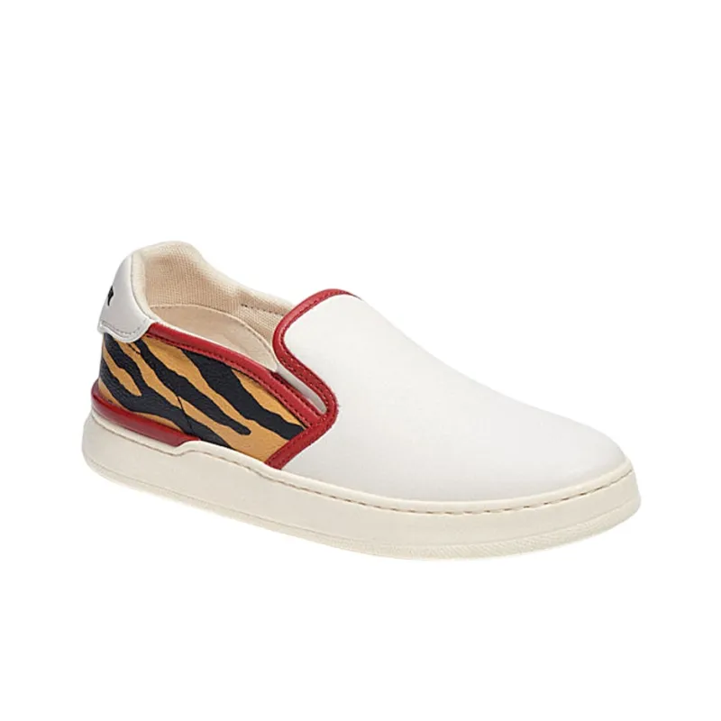 COACH Stylish Skateboarding Shoes Women's White Red-2