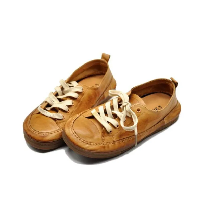 ARTMU Skateboard Shoes Women's Low Top Red/Yellow Brown/Leather Pink-5