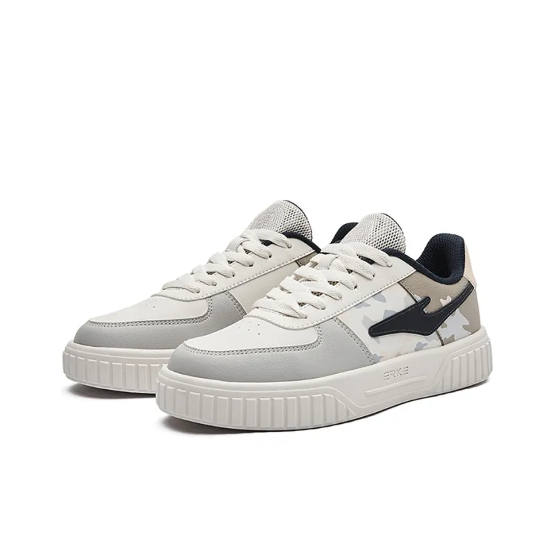 Erke Wear Resistant Slip Resistant Lightweight Low Top Skateboard Shoes Women's Asphalt Gray-2