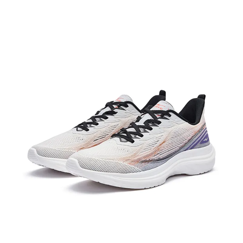Erke Anti Slip And Wear Resistant Breathable Low Top Running Shoes Men's Gray Purple-1