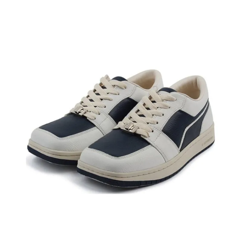 CALVINLUO Low Top Stylish Skateboarding Shoes Unisex Navy Blue-2