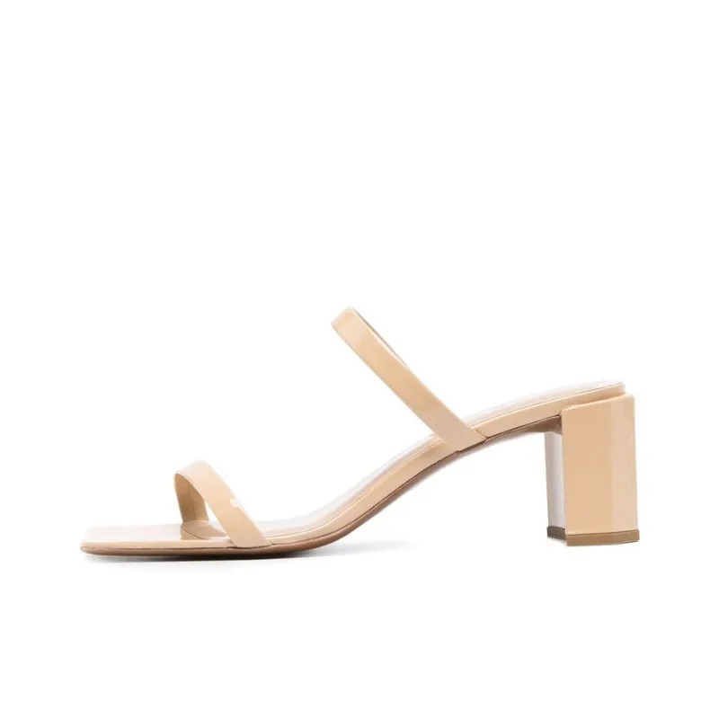 By Far Tanya Kraft 65mm Patent Sandals Women's-0
