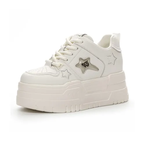 Shoe Cabinet Floral Language Slip-Resistant Lightweight Height Increasing Low-Top Skateboard Shoes Women's