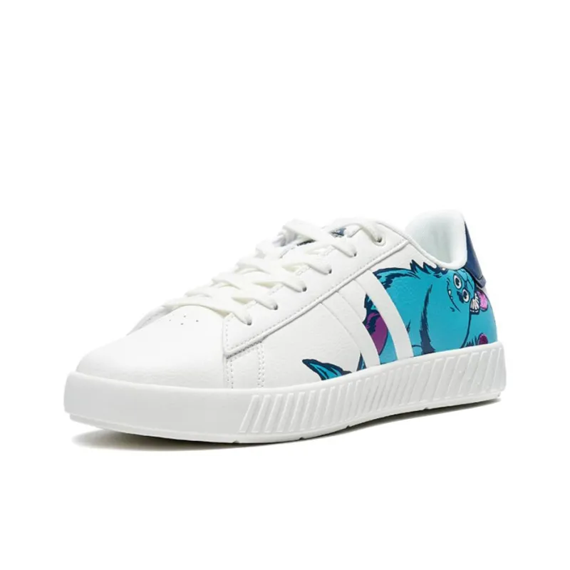 XTEP Anti Slip And Wear Resistant Lightweight Low Top Skateboard Shoes Men's White Ink Teal-2