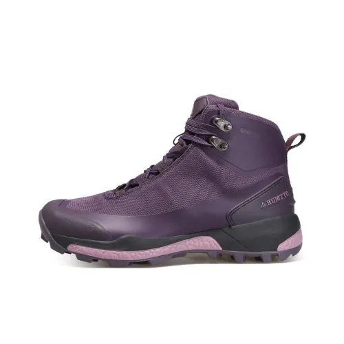 HUMTTO Abrasion Resistant Breathable High Top Outdoor Shoes Women's Dark Purple