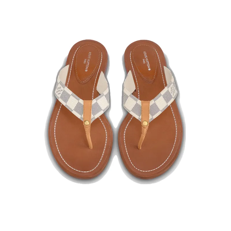 LOUIS VUITTON Flip Flops Women's Beige-3