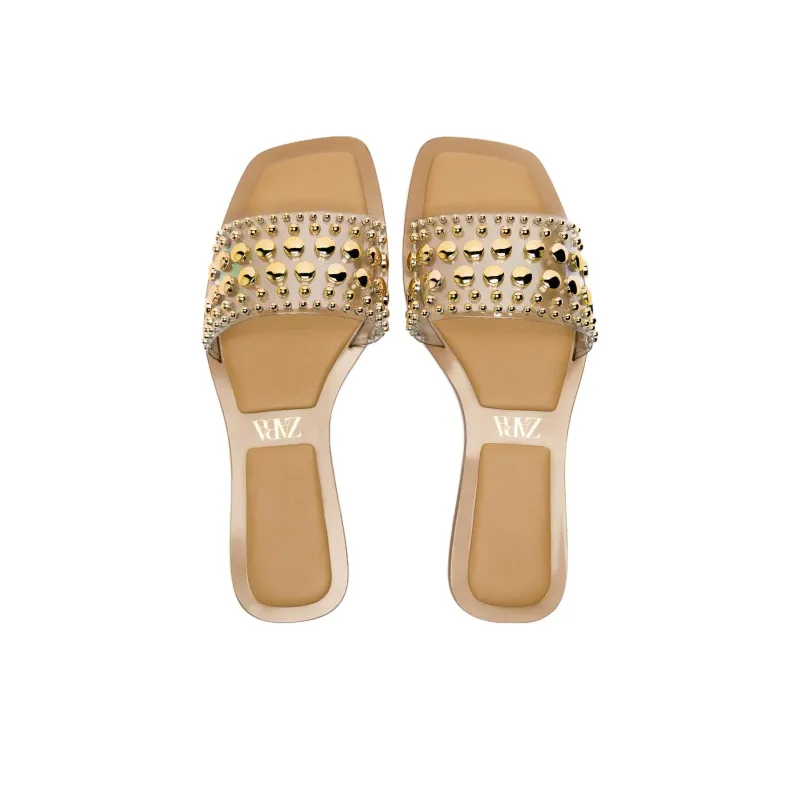 ZARA Quiet Slide Slippers Women's Transparent-4
