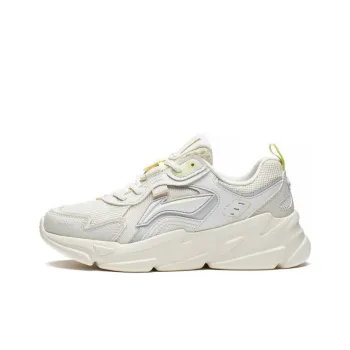 LiNing Clouds Cloud Sea Anti Slip Wear Resistant Low Top Sports Casual Shoes Women's Ecru