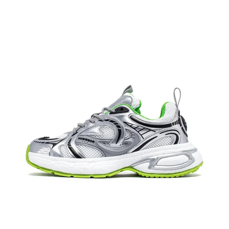 HOBIBEAR Cushioning Rebound Wear-Resistant Low-Top Casual Shoes Unisex Silver-4