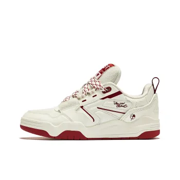 QIAODAN Low Top Skateboard Shoes Women's Iron Red