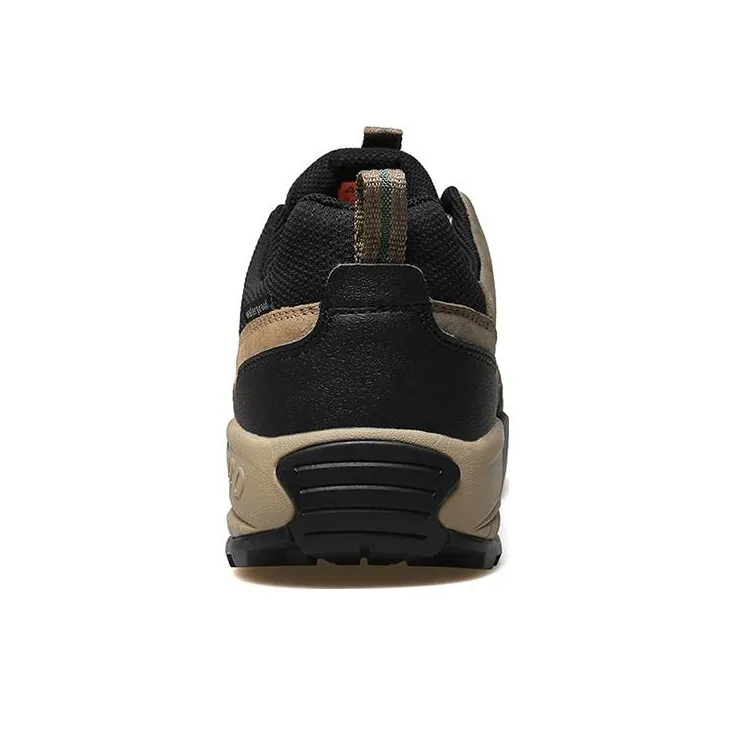 HUMTTO Pig Leather Water Repellent Cushioning, Slip Resistant, And Abrasion Resistant Low Top Outdoor Shoes Khaki-3