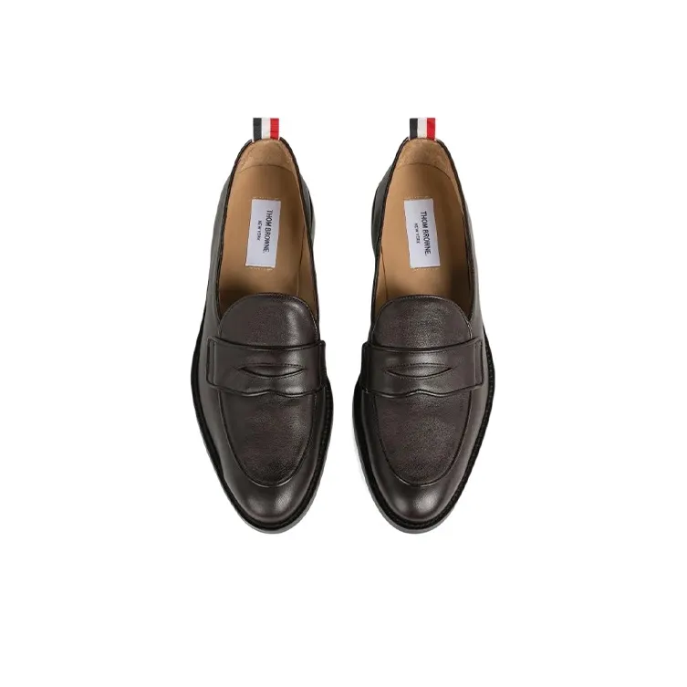 THOM BROWNE Grosgrain loop Trim Loafers-3
