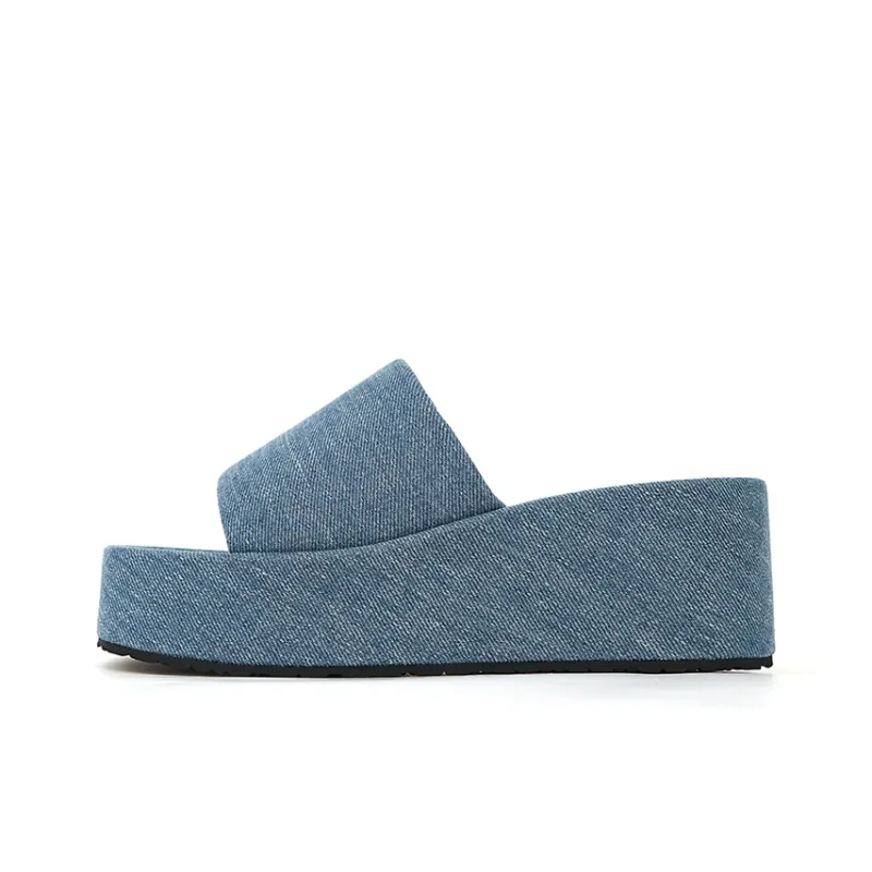 IN&IN Slide Slippers Women's Black/Blue-6