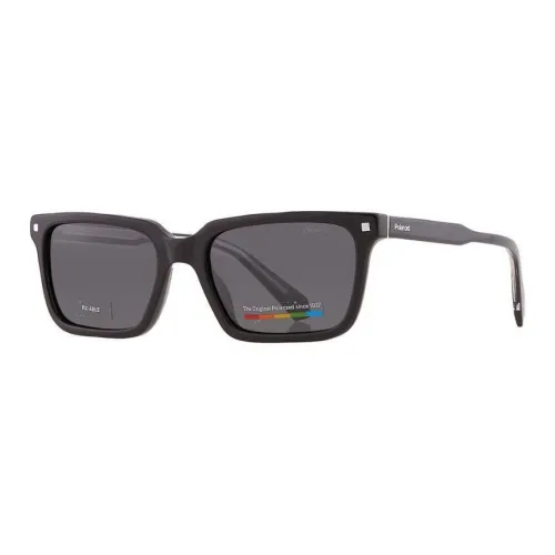 Polaroid Plastic Rectangular Sunglasses Men's Black