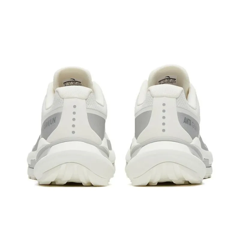 Anta Anti Slip Wear Resistant Low Top Running Shoes Men's White Gray-3
