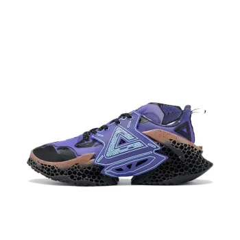 PEAK 3D Printing FF2.0 Cushioned Wear Resistant Slip Resistant Low Top Sports Casual Shoes Black Purple