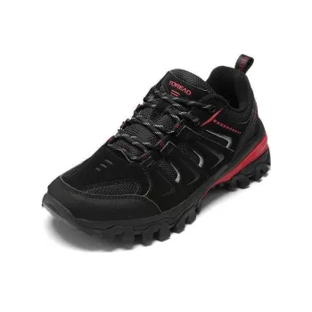 TOREAD Cushioning Anti-Slip And Wear-Resistant Low-Top Running Shoes Women's Black Rouge Red