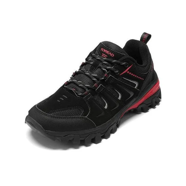 TOREAD Cushioning Anti-Slip And Wear-Resistant Low-Top Running Shoes Women's Black Rouge Red-0