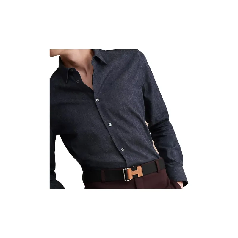 HERMES Nomade Leather Belt Men's 4cm-1
