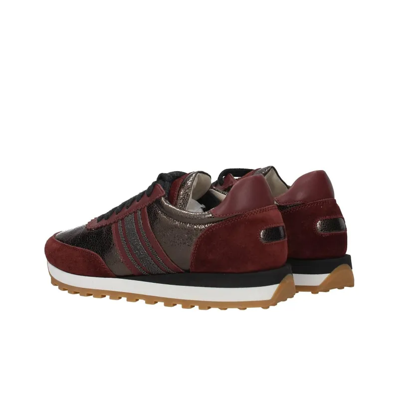 Brunello Cucinelli Low Top Sports Casual Shoes Women's Deep Red-3