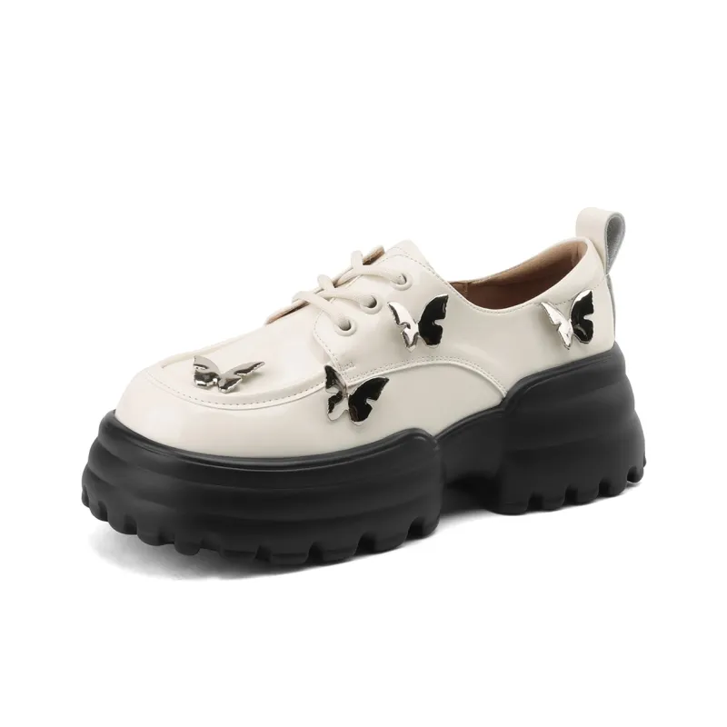 JOSINY Loafers 6.5cm Women's Black/Ecru-7