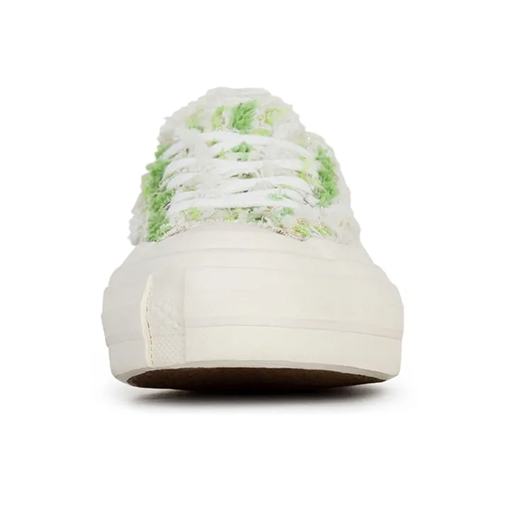 VESSEL G.O.P. Slip On 'Grass Tweed' Low Top Canvas Shoes Unisex Verdant Green-5