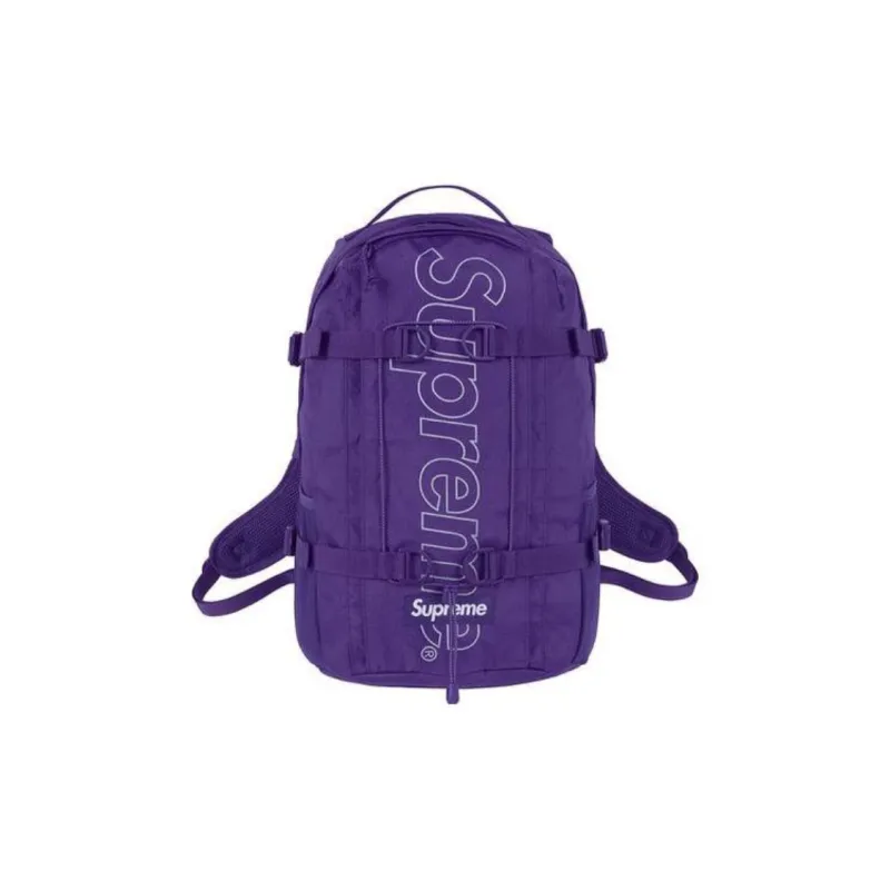 Supreme FW18 Fabric Backpack Regular Unisex Purple-0