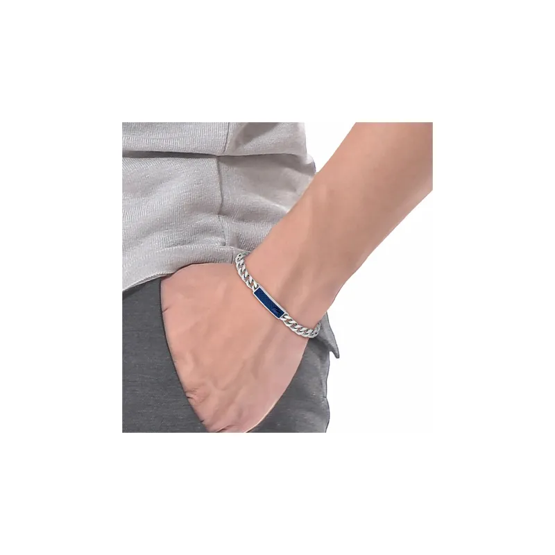 LACOSTE Stainless Steel Cuban Bracelet Men's-1