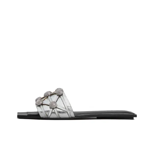 TORY BURCH Slide Slippers Women's Silver