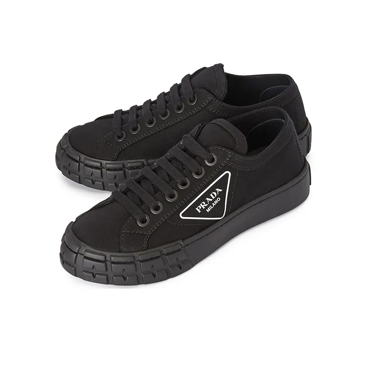 PRADA Cassetta Wheel Sneakers 'Black' Women's-2