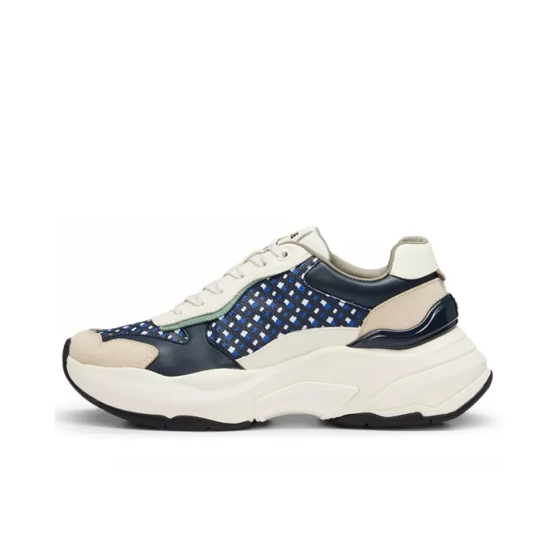 HUGO BOSS Slip-Resistant Low-Top Sports Casual Shoes Women's White Blue-0