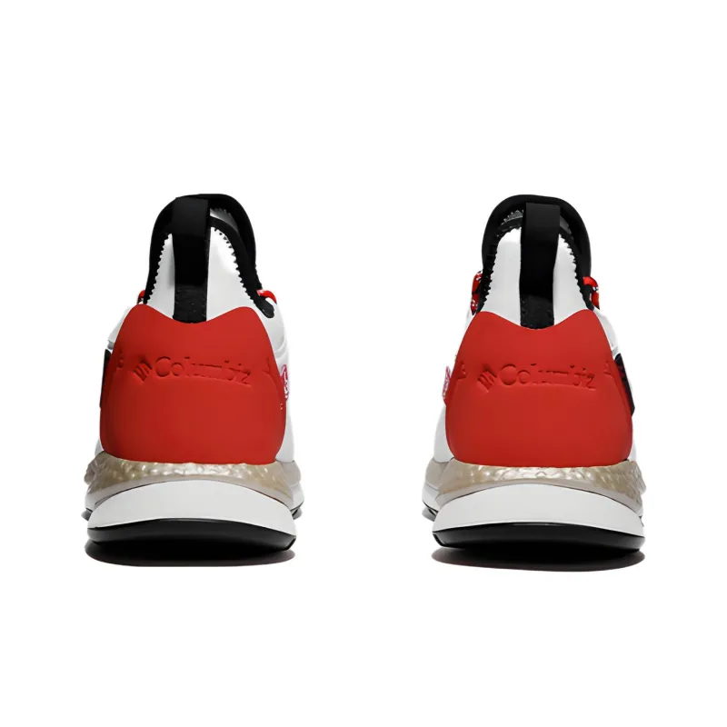 Columbia Slip Resistant, Abrasion Resistant, Waterproof, And Breathable Mid Top Outdoor Shoes Women's White Red-2