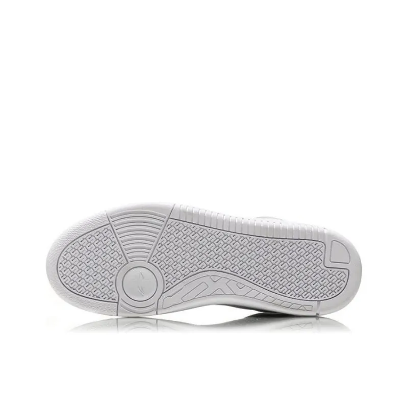 LiNing Non slip Lightweight High Top Skateboard Shoes Men's White-3