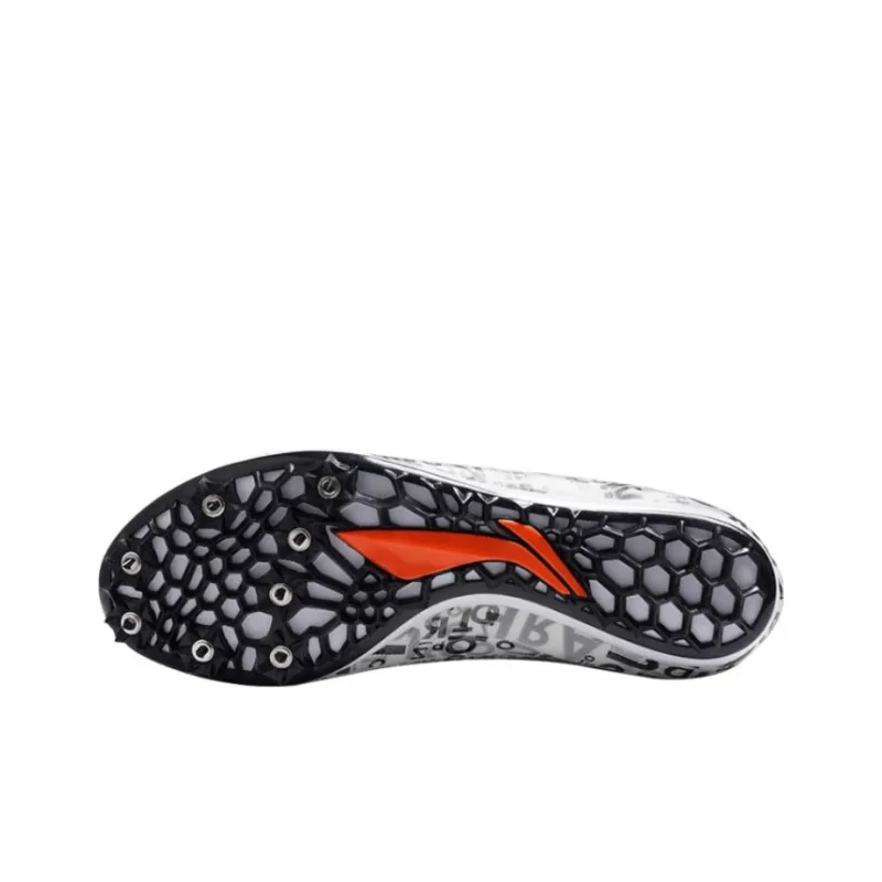 LiNing Cushioned Slip Resistant Abrasion Resistant Low Top Running Shoes Unisex White Black-4
