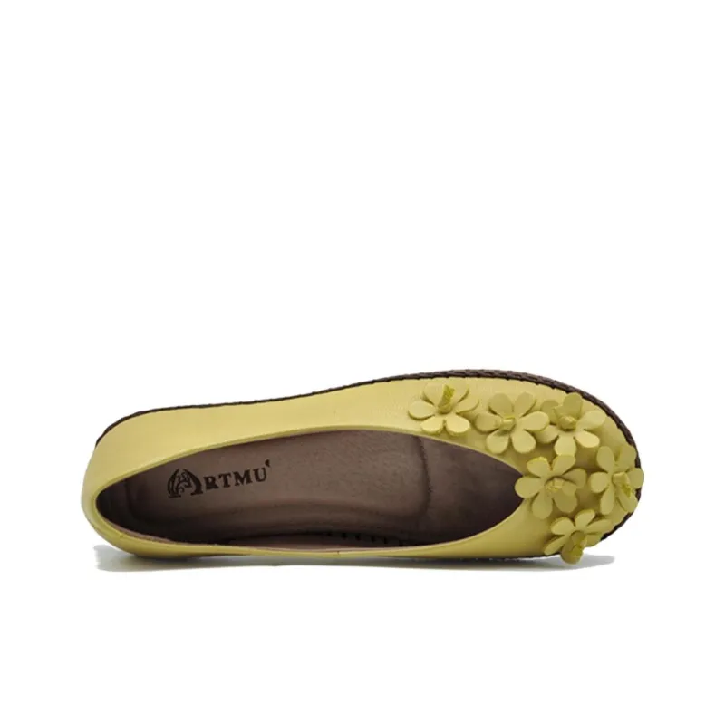 ARTMU Women's Casual Shoes Women's Low Top Lime Green/Apricot-8