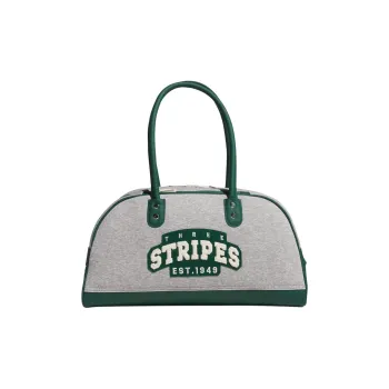Adidas Cotton Blended With Recycled Polyester Boston Bag Handbags Regular Unisex Medium Heather Gray & Green