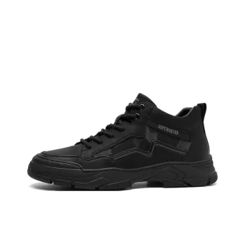 SEPTWOLVES Wear Resistant Breathable Height Increasing Mid Top Casual Shoes Men's